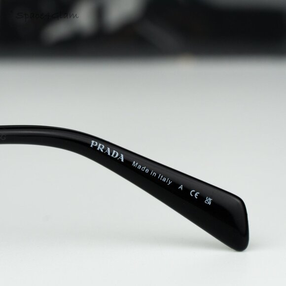 Prada Women Sunglasses Silver Grey Gradient Geometric PRA51S 1BC90A BRAND NEW - Picture 9 of 12
